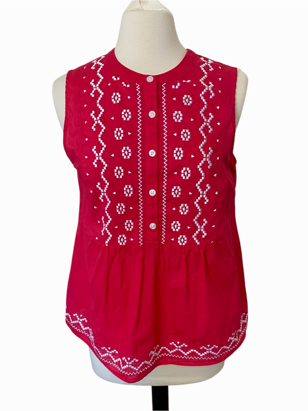 Wrangler Retro Embroidered Western Tunic Top Large Pink Cotton Boho